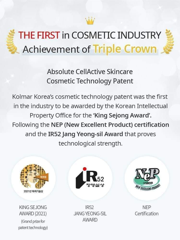 THE FIRST in COSMETIC INDUSTRY Achievement of Triple Crown